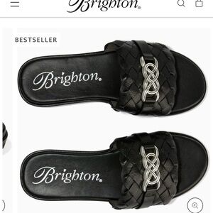 Brighton Women's Black Slide Sandals